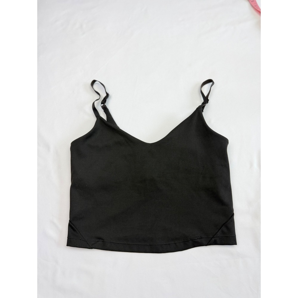Sommer Ray Womens Black Adjustable Strap Crop Top Camisole with Shelf Bra S/P - Picture 5 of 9